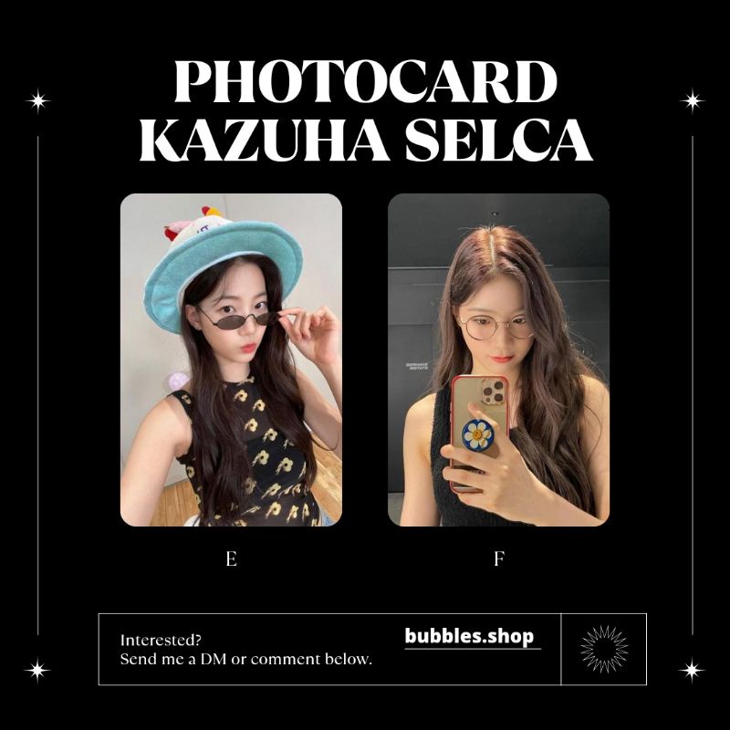 PHOTOCARD UNOFFICIAL KAZUHA LE SSERAFIM SELCA