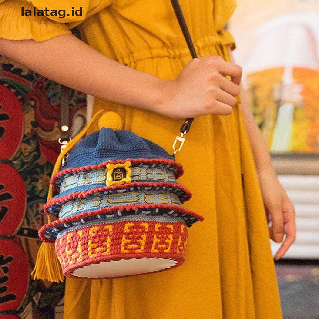 [lalatag] 3pcs/set Keranjang Alami Bawah Oval Kosong Solid Crochet Basket Alas Kayu [ID]