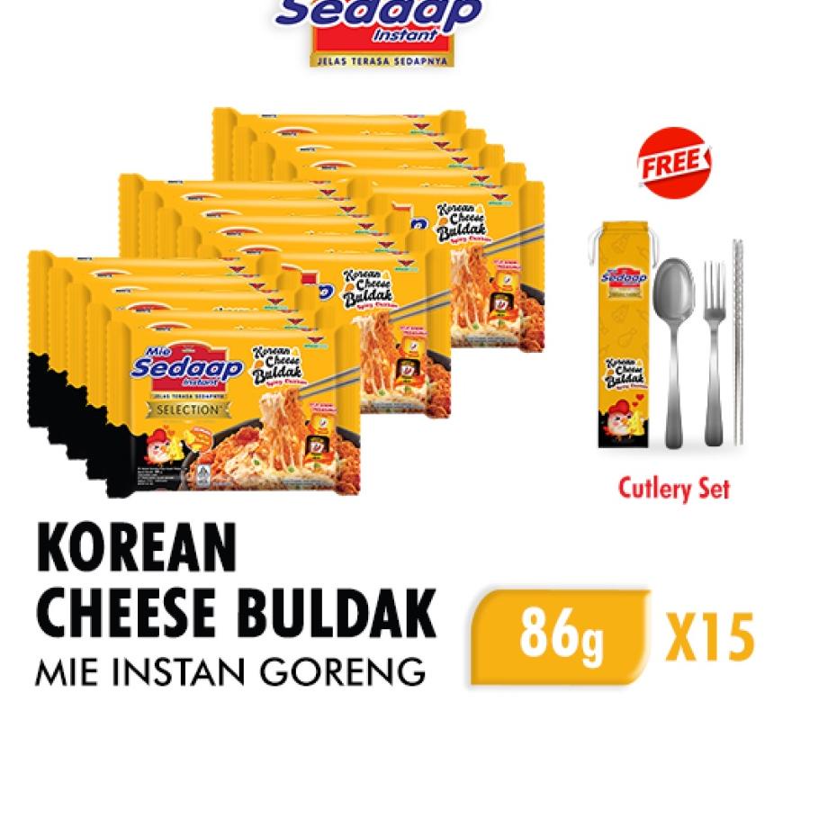 

Banyak Peminat Mie Sedaap Korean Cheese Buldak 86 gr x15 Free Cutlery Set KBUD..