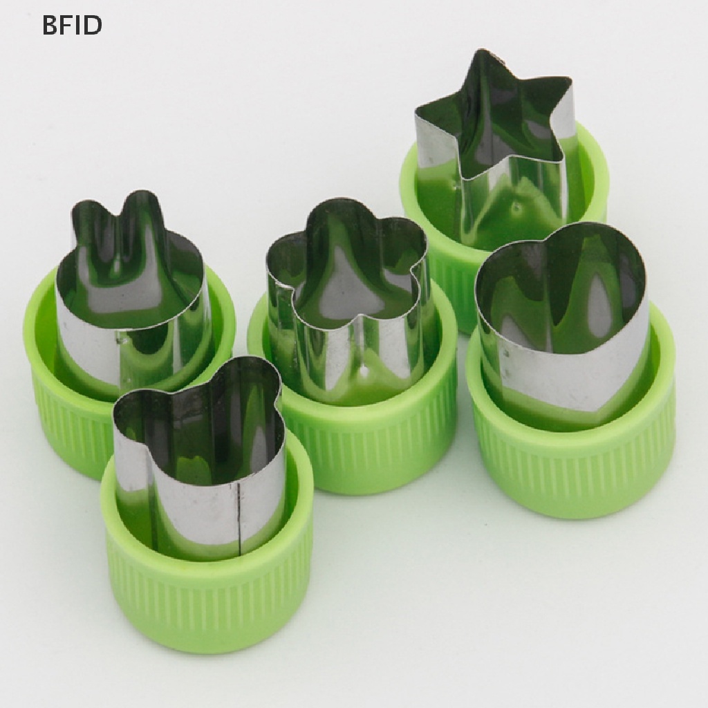 [BFID] 9pcs Cetakan Pring Biskuit Stainless Steel Cetakan Embos Bentuk Buah Sayur [ID]