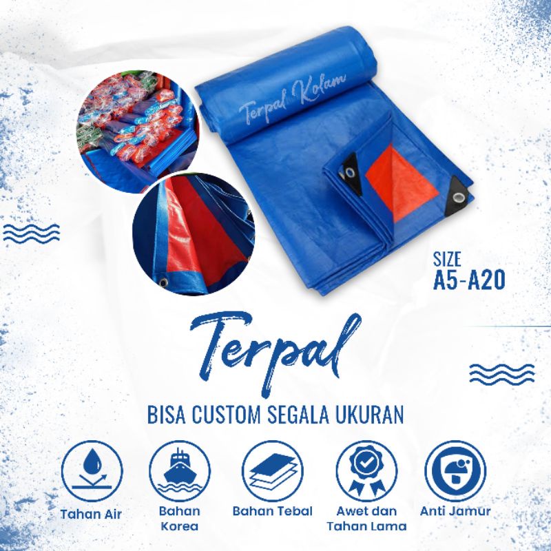 Terpal Kolam Ikan Kotak A5 A8 A12 Kolam Terpal Ikan Kotak 100% Original Korea terpal ikan terpal ika