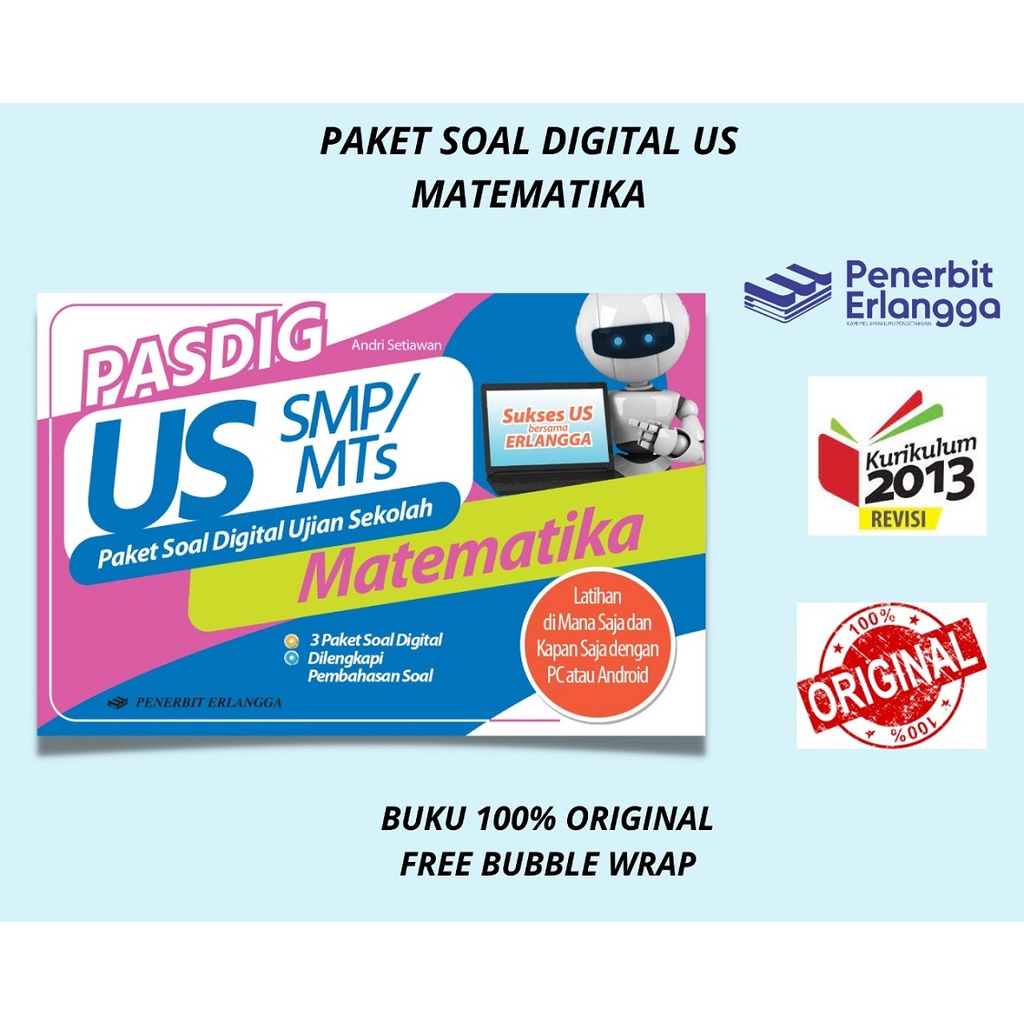 [Erlangga Official] Paket Soal Digital Us Smp/Mts Matematika