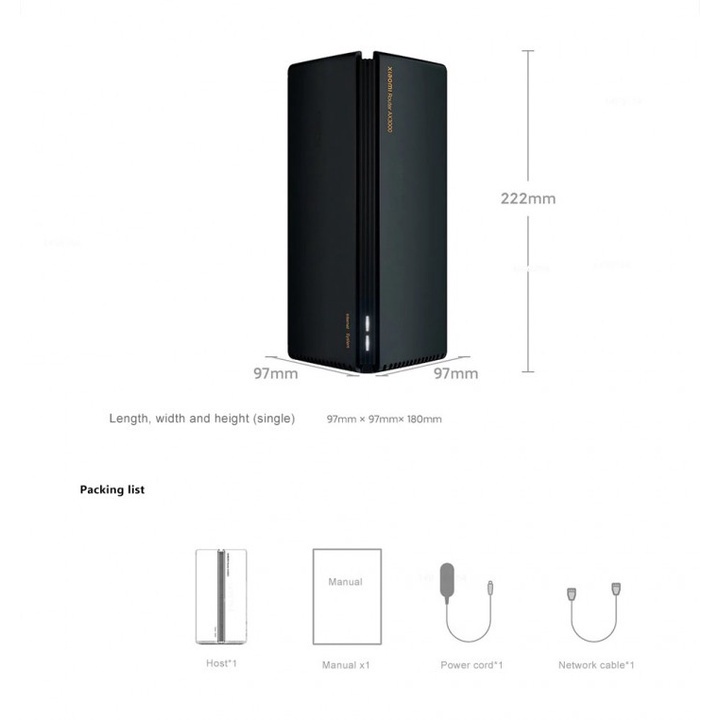 122 Mi Router AX3000 - WiFi 6 Mesh Router 3000Mbps High Speed Up