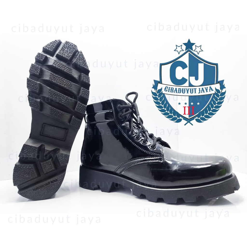 SEPATU KILAP PANTOFEL RESMI PDH PDL POLISI POLRI TNI SECURITY SATPAM DINAS KERJA TALI IKAT