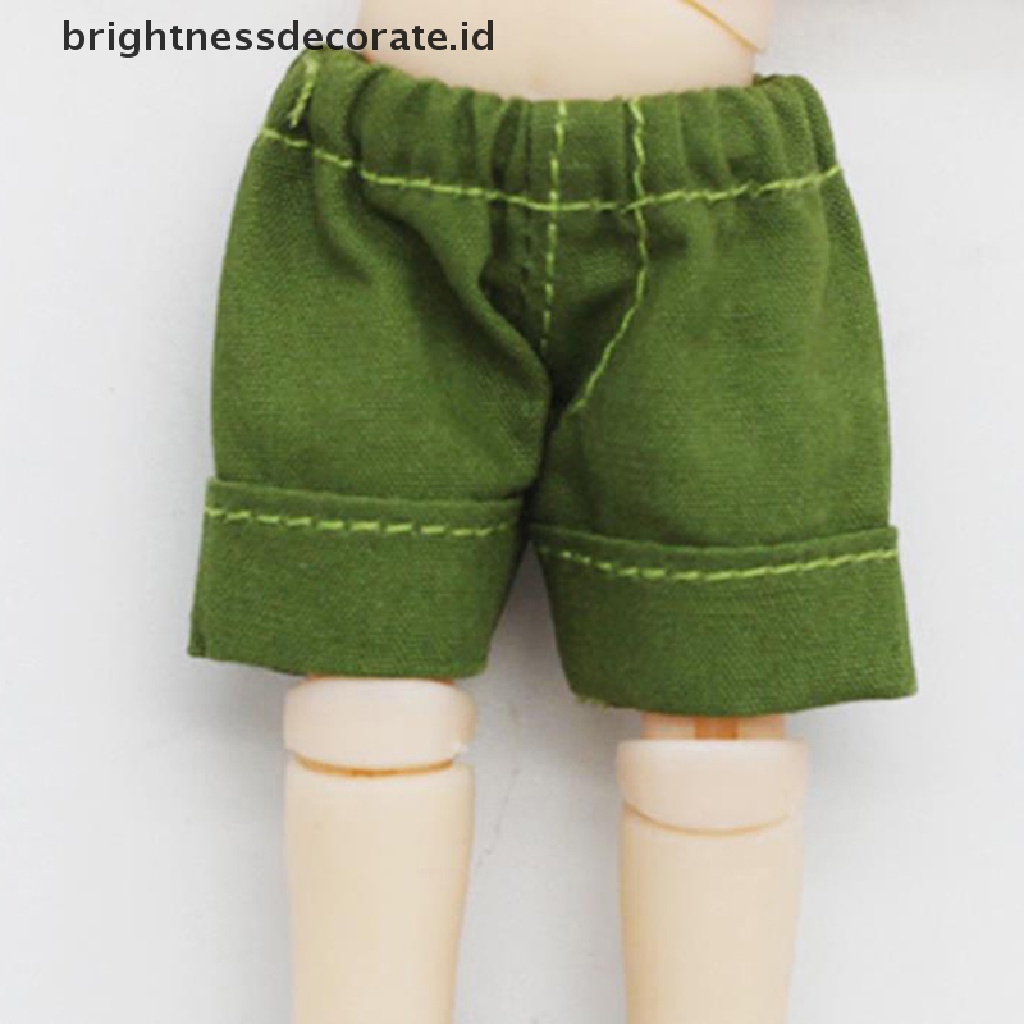 [Birth] Aksesoris Boneka1Per12Celana Pendek Jeans Celana Boneka Untuk Baju Boneka OB11 [ID]