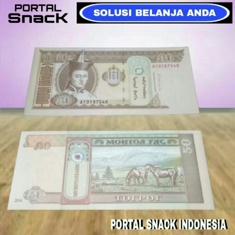 UANG ASING ASLI 50 Tugrik Negara Mongolia