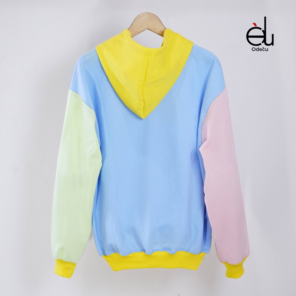 ODECU HOODIE SWEATER MIX BLUE COLOR WANITA PRIA