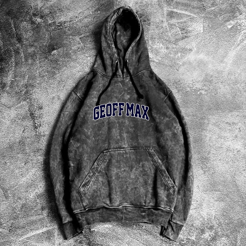 hoodie pria - Sweater Hoodie GEOFF MAX legend sanwash grey pria / hoodie washing geoff max pria dan 