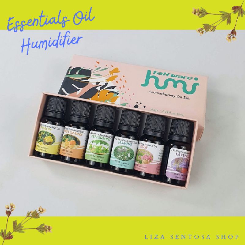 Taffware HUMI: Aromaterapi Diffuser Minyak Essential Oil Pengharum Ruangan 6in1