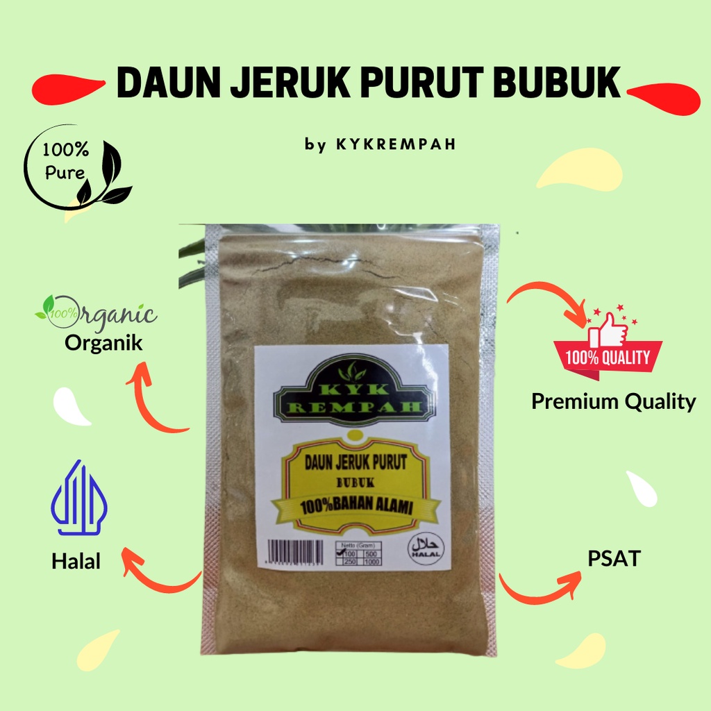 

Daun Jeruk Purut Bubuk [100 gram] murni