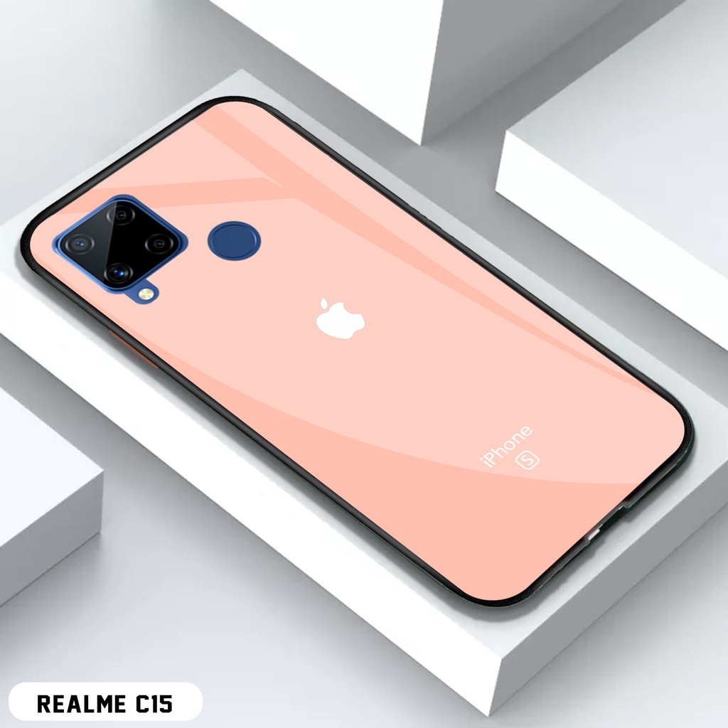 [COD]Promo Case Realme C15 Casing Hp Motif Logo Iphone Apple Aesthetic Gambar Custom Desain Kekinian