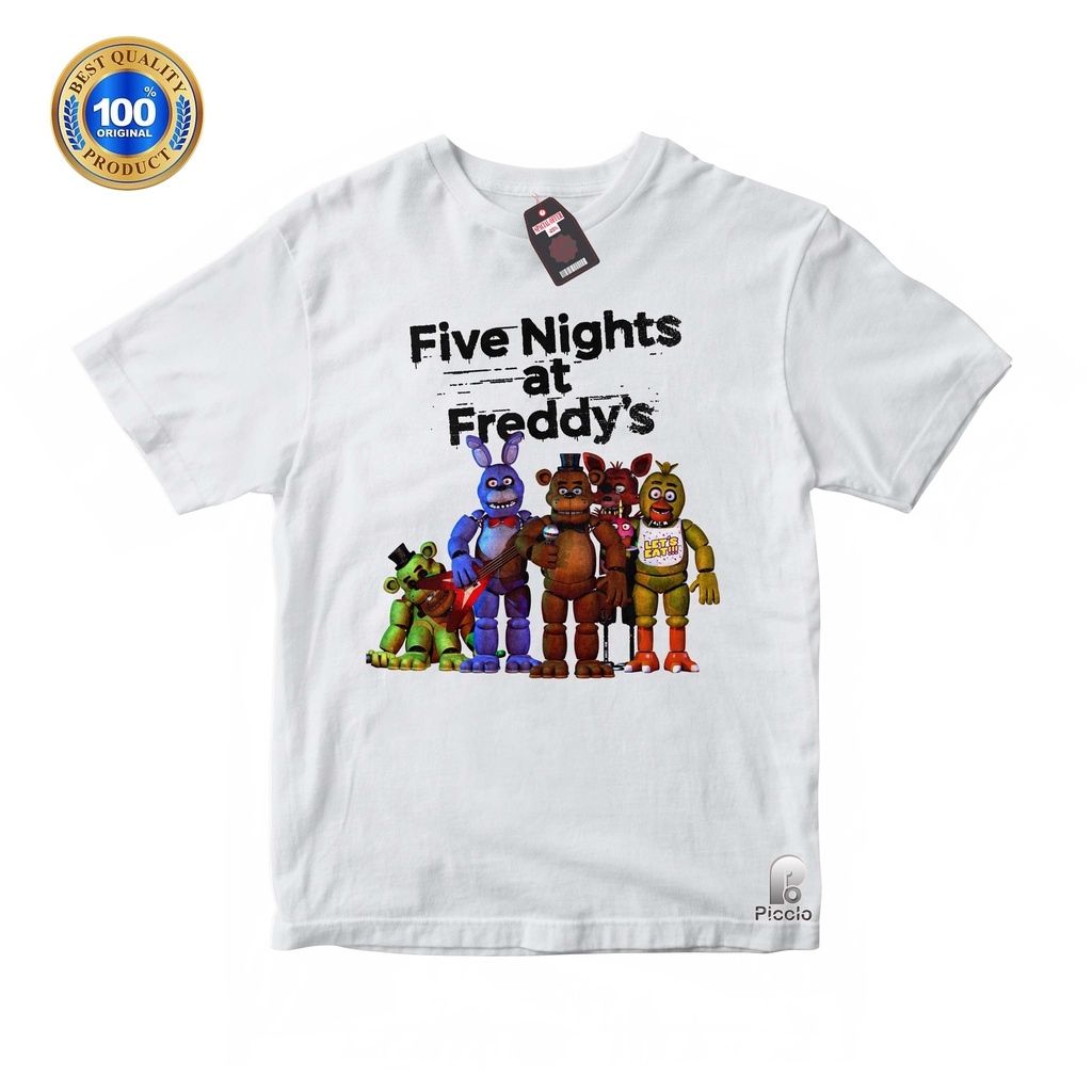 BAJU ANAK KAOS ATASAN ANAK MOTIF ANIME FIVE NIGHTS AT FREDDYS UNISEX Bahan COTTUN (FREE NAMA)