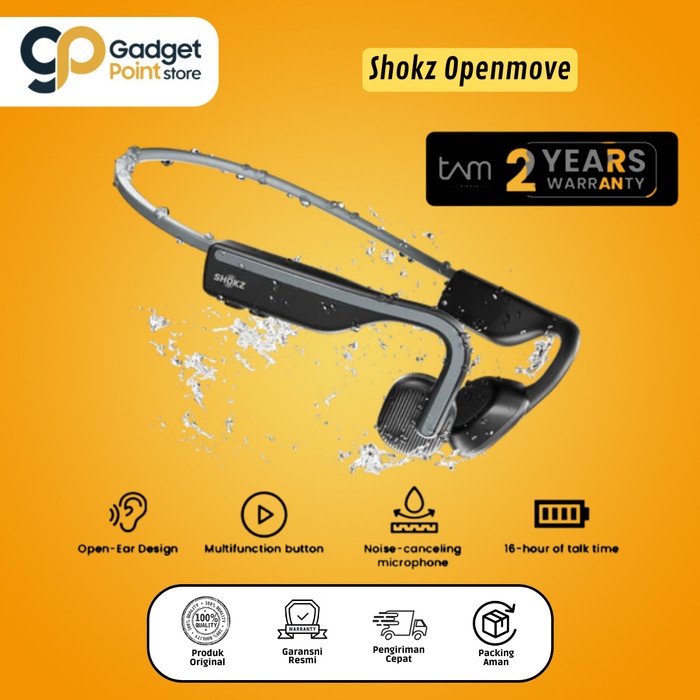 Shokz Openmove Bone Conduction Open-Ear Sport Headphones - Garansi