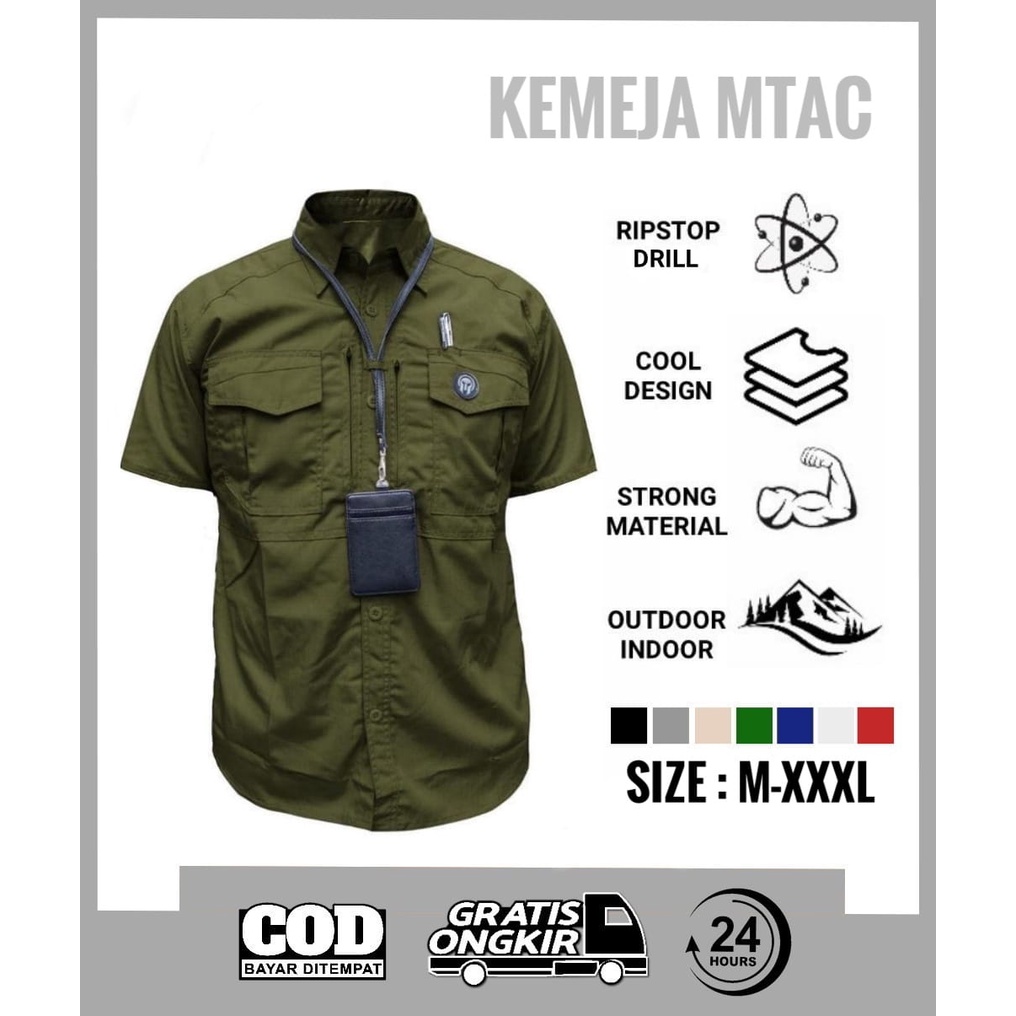 KEMEJA TACTICAL MTAC PENDEK / KEMEJA TACTICAL LAPANGAN