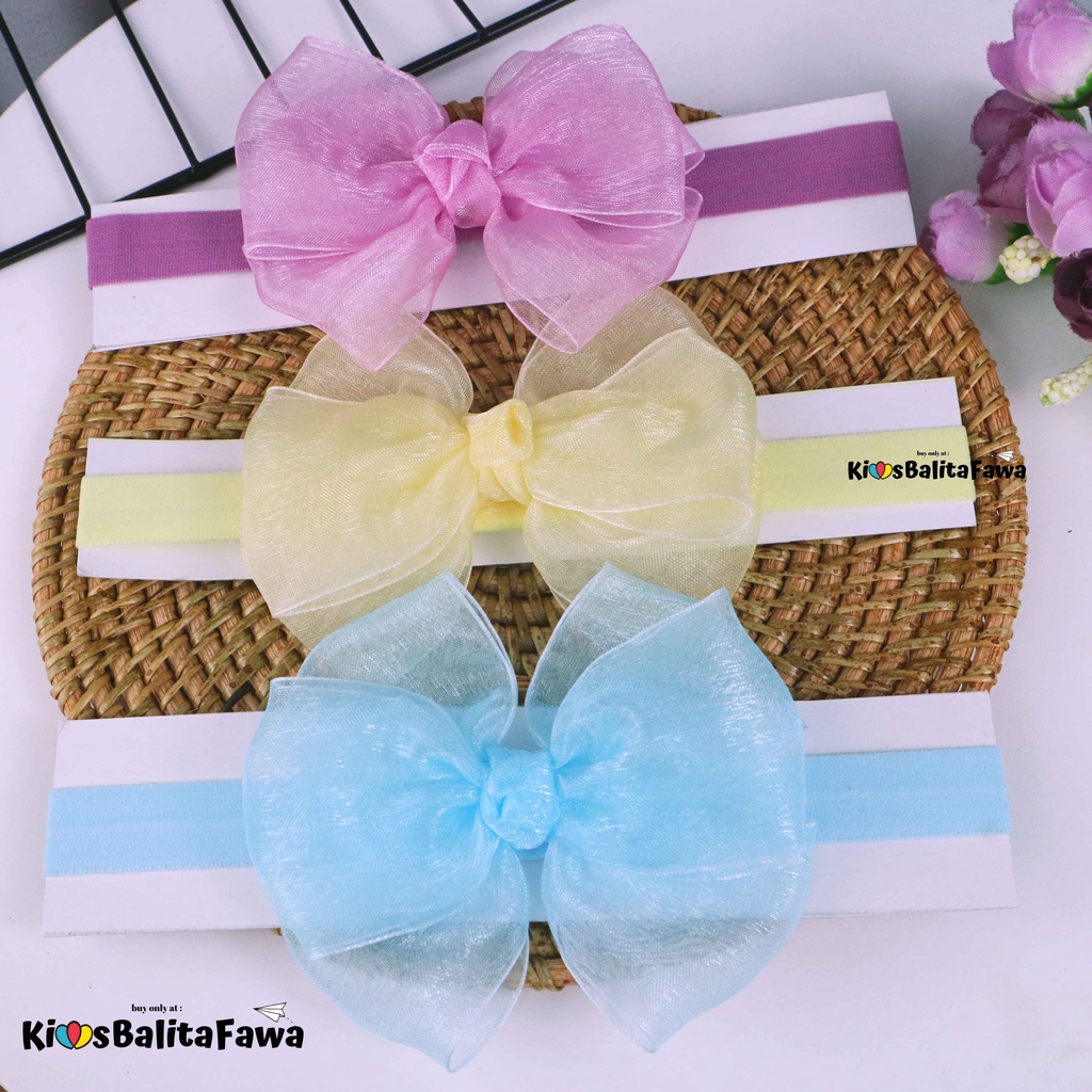 Bandana Baby Cipung / Bando Karet Foem Lembut Aksesoris Rambut Bayi Anak Perempuan Korean Style Lucu Pita Bando Kualitas Import Mainan Murah Babycinnamon