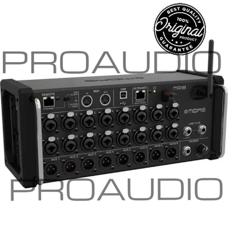 Midas MR18 MR 18 Rackmount Digital Mixer Original For Android - IOS