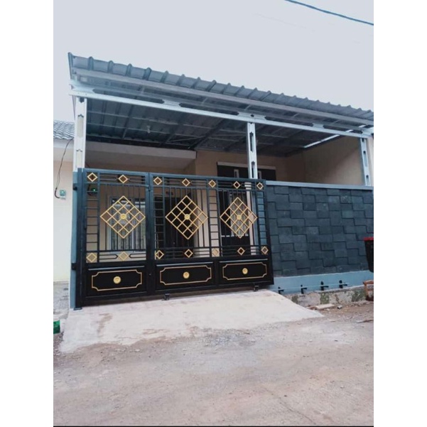 kanopi baja ringan minimalis atap spandek polos