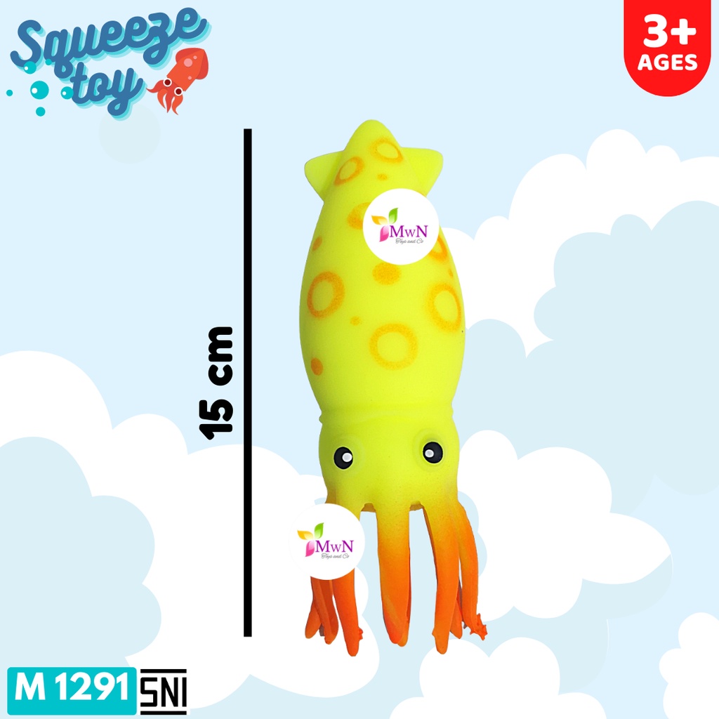 MWN Mainan Squeeze Toys Cumi / Sotong Squid anti stress M1292