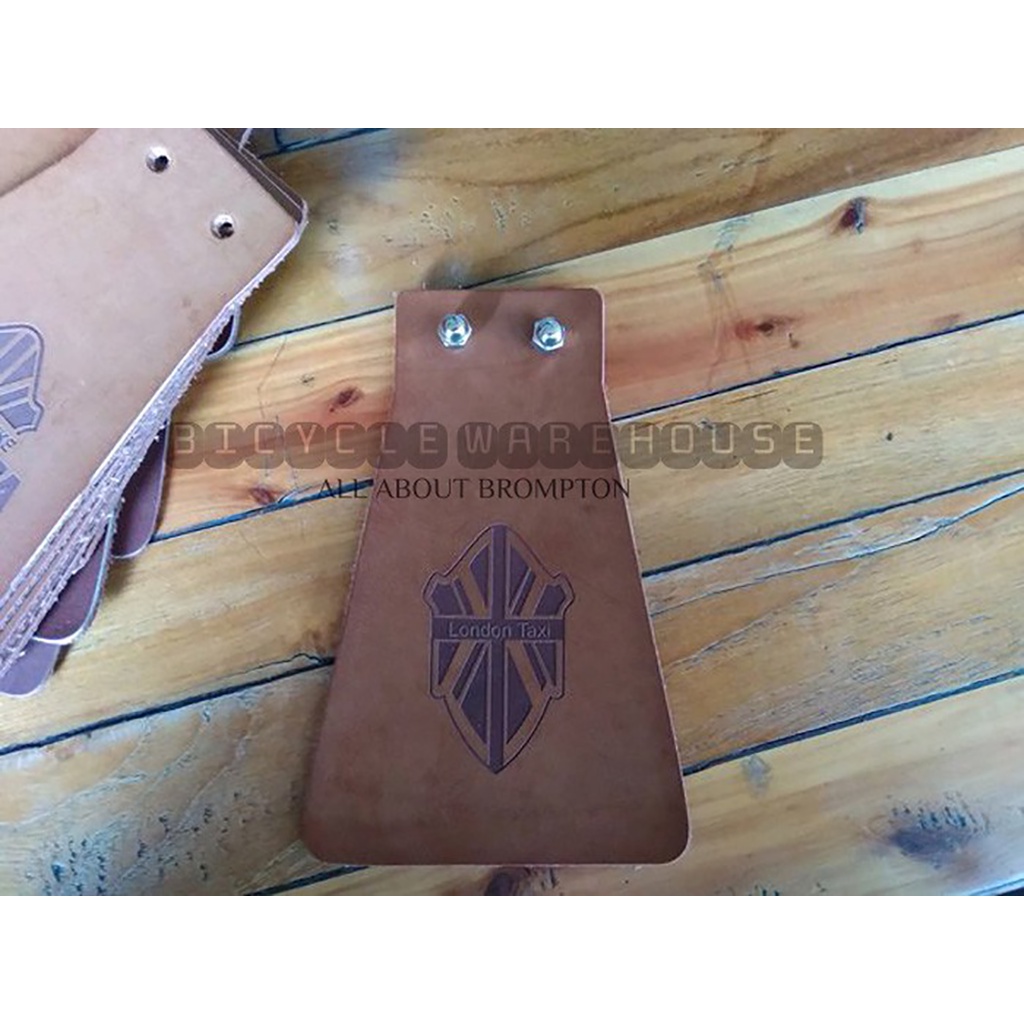 Aksesoris Sepeda Lipat Mud Flap Ceret Mudflap London Taxi Bike Vintage Leather Kulit Sapi Asli M33