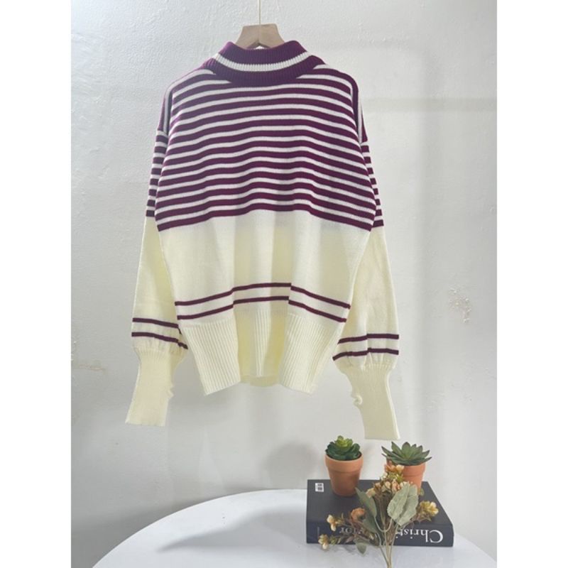 OLIVIA OVERSIZE TOP SWEATER RAJUT WANITA