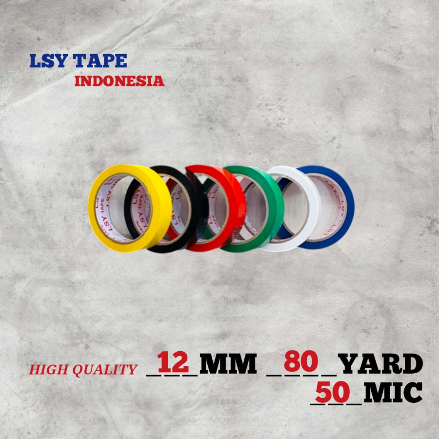 

isolasi / lakban warna warni 12MM X 80 yard full