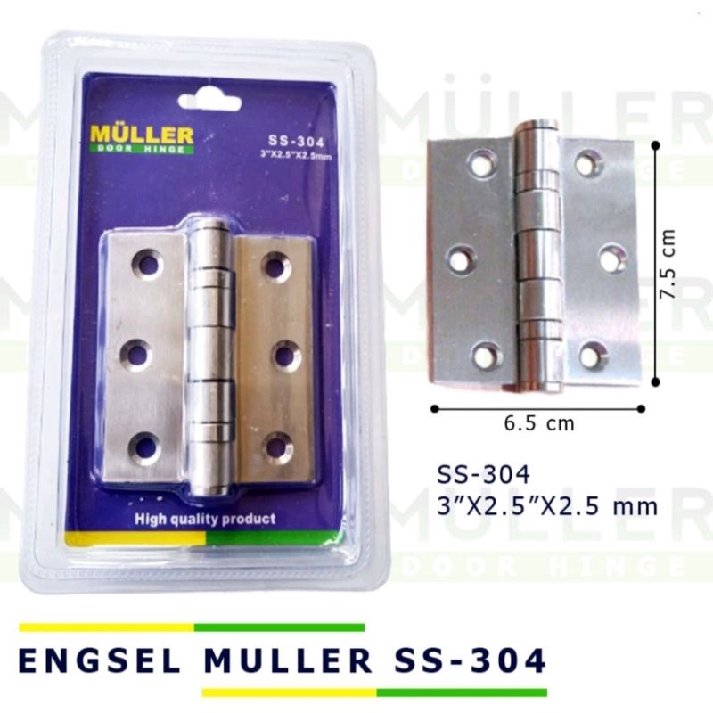Engsel pintu muller SS 304 3 inch 4 inch 5 inch engsel pintu kamar jendela rumah