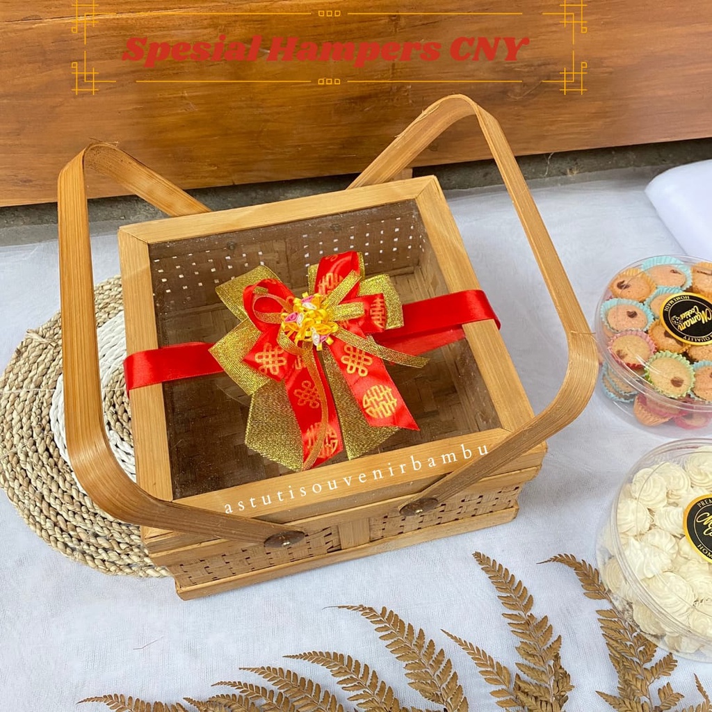 [ SPESIAL HAMPERS CNY ] PARSEL IMLEK KOTAK TUTUP MIKA PITA IMLEK | hampers imlek | bingkisan lucu