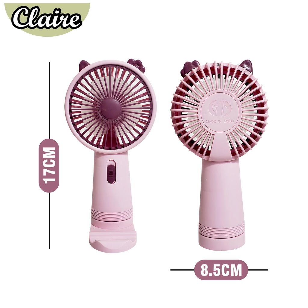 Kipas kecil karakter / Kipas genggam elegan / Mini fan / recharger portabel, tahan lama dan berkualitas