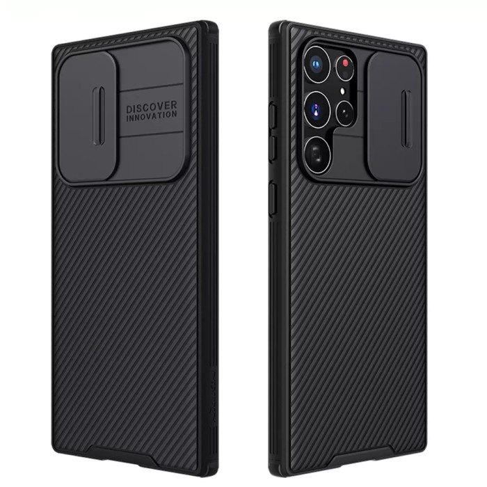 Casing Samsung Galaxy S 22 / S22 PLUS / S22 ULTRA 5G Pelindung Kamera - Hitam, S S22 ULTRA