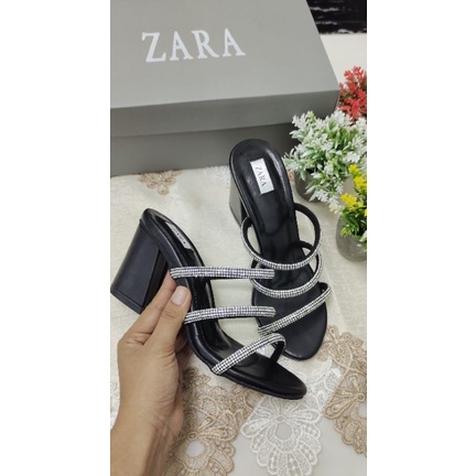sandal wanita high heels mutiara 7cm premium