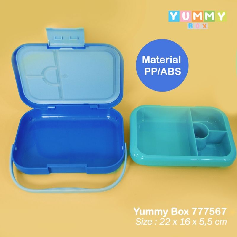 Yummy Box Carry Medium Bento Colors 777567 / Kotak Bekal Makan Anak