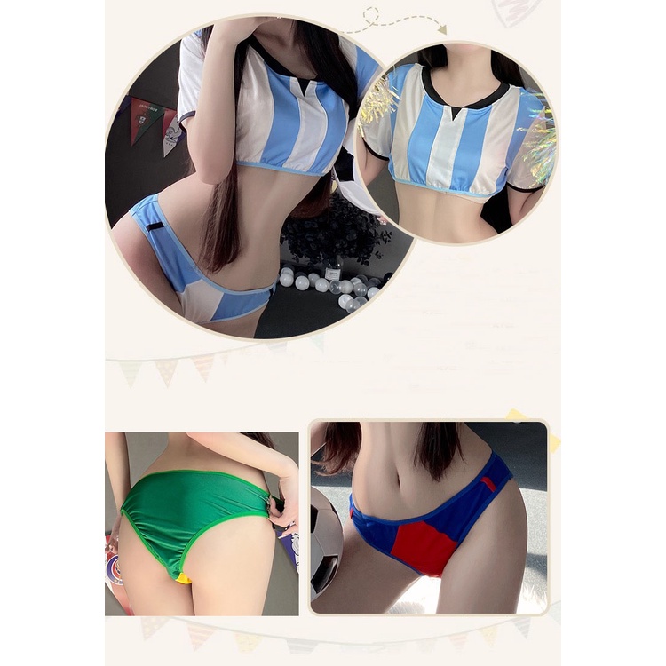 Lingerie Sexy hot Cosplay Sepak Bola Seragam Kostum Set 3A199