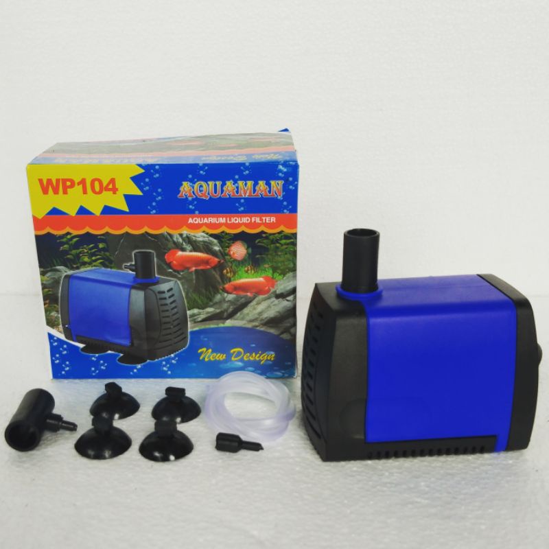 mesin pompa filter celup aquarium AQUAMAN WP 104 submersible pump kolam waterpump akuarium ph water pump