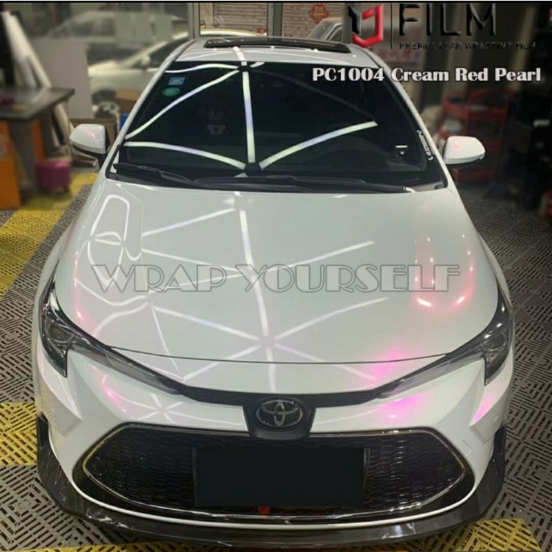 ROLL Sticker Fanchi FC104 Cream Red Pearl Lembayung Gloss Premium Wrap ROLL