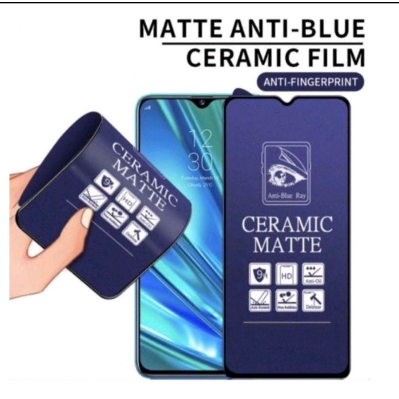TEMPER GLAS BLUE CERAMIC MATTE ANTI GORES FOR REDMI NOTE 10/10S/NOTE 11