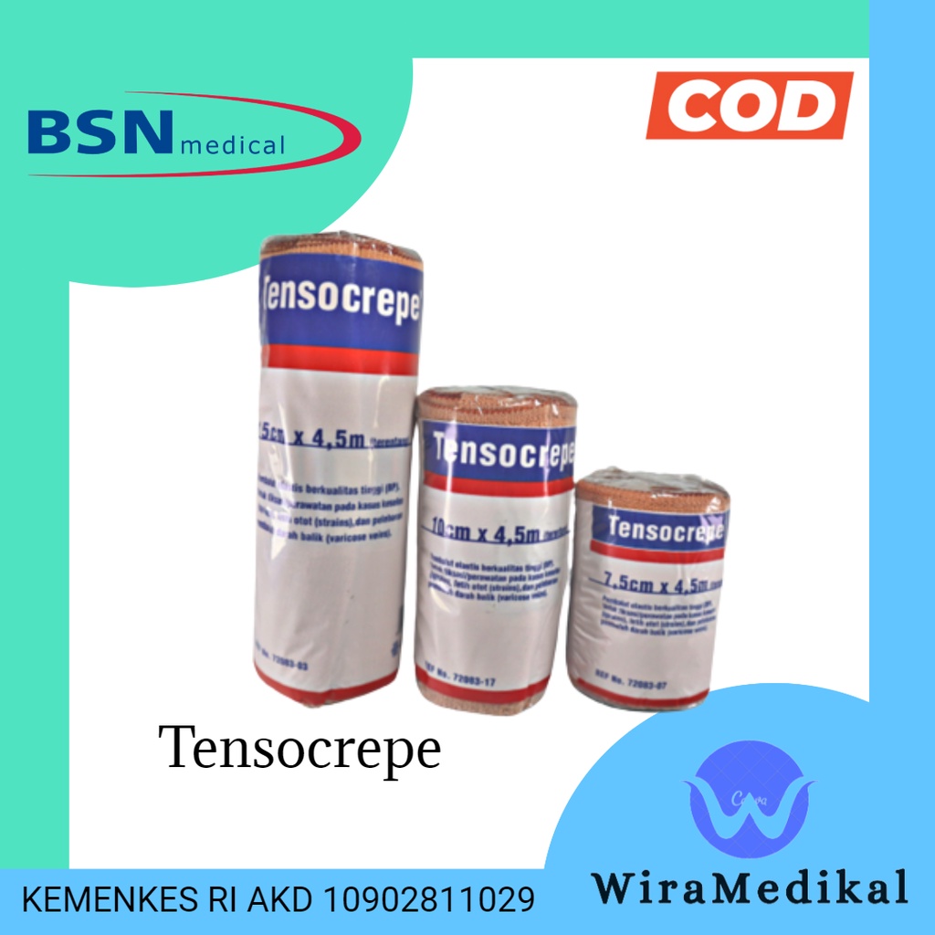 Perban Elastis Tensocrepe Ukuran 3 inc, 4 inc, 6 inc BSN / Verban @ROLL