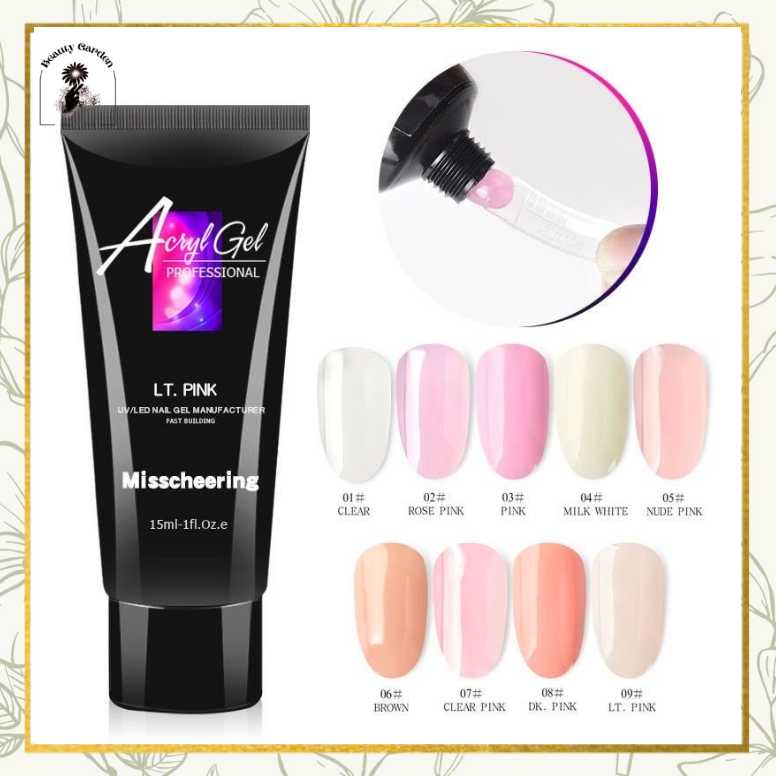 【 COD 】ACRYL POLYGEL 30ML/15ML poly gel nail extension acrylic extension instan sambung kuku