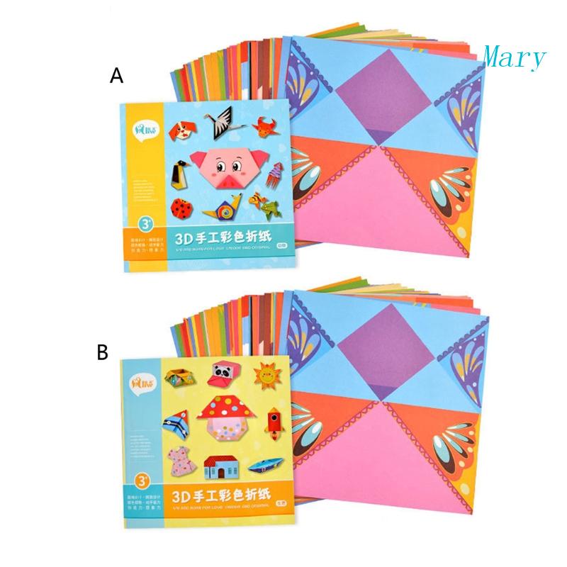 Mary 54pcs DIY Origami Paper Craft Kit Untuk Anak Pemula Perlengkapan Pesta Kerajinan Tangan Interaktif &amp; Accs Classroom Pr