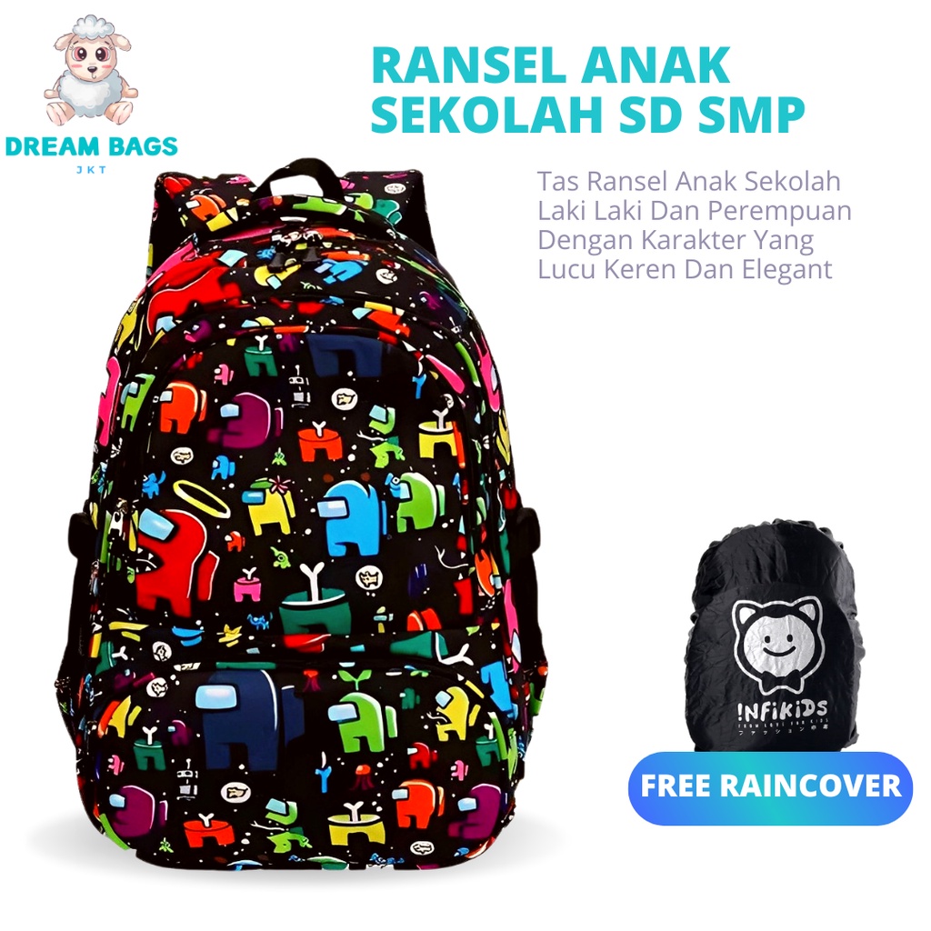 Tas Sekolah Anak Laki Laki SD Dream Bags 1822 - Tas Ransel Anak Laki SD - Tas Anak Cowok