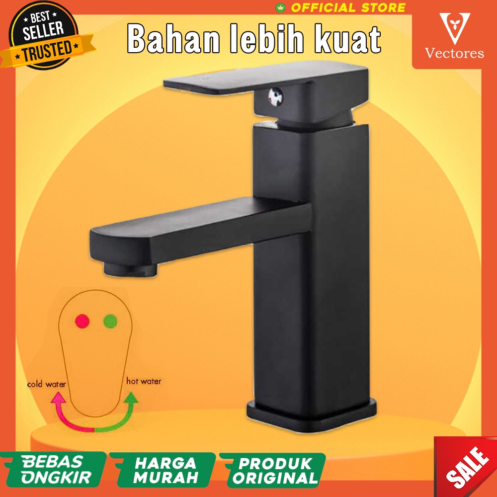 [ORIGINAL] Kepala Keran Kran Air Bathroom Single Water Faucet Head Stainless Steel Wastafel Basin Kuat Murah Terbaru