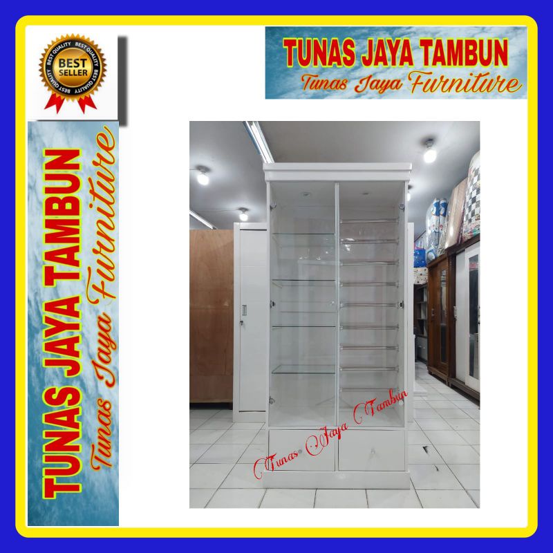 Lemari Pajangan Kaca Hijab Bloktik / Lemari Hijab Dan Tas