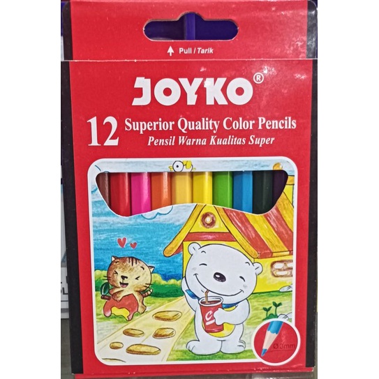 

PENSIL WARNA JOYKO MINI CP-S12/PENSIL WARNA JOYKO ISI 12WARNA MINI