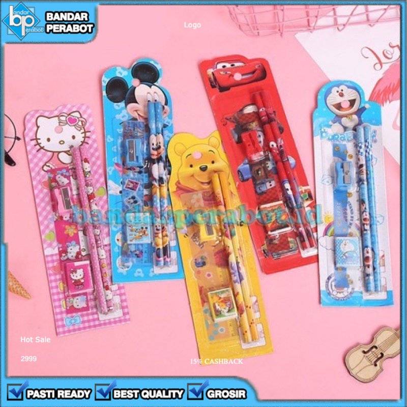 

[BP] SET ALAT TULIS SEKOLAH KARAKTER LUCU 5 IN 1 PENSIL SERUTAN PENGGARIS PENGHAPUS STASIONARY