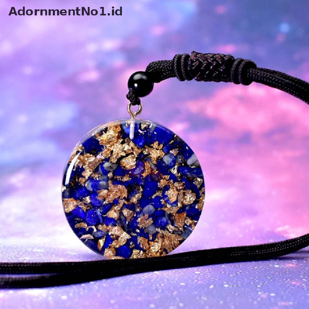 [AdornmentNo1] Baru Biru Orgonite Kristal Alami Tujuh Cakra Liontin Kalung Perhiasan Hadiah [ID]