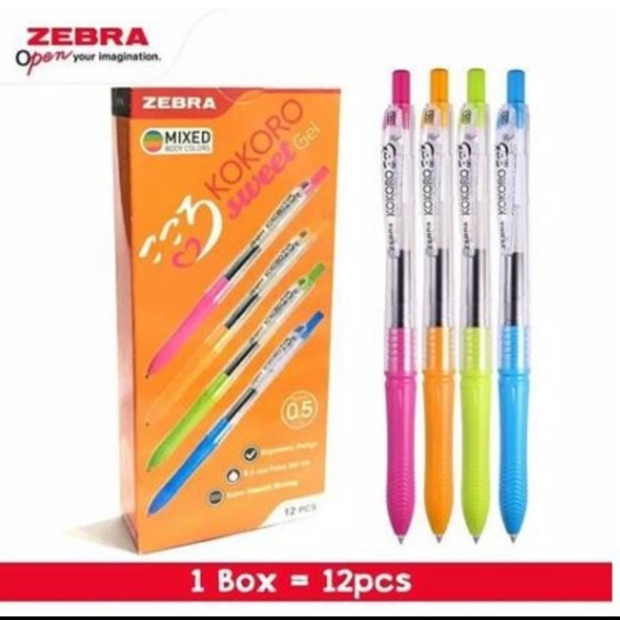 

Pulpen Gel Zebra Kokoro / Gel Pen Kokoro Lusin