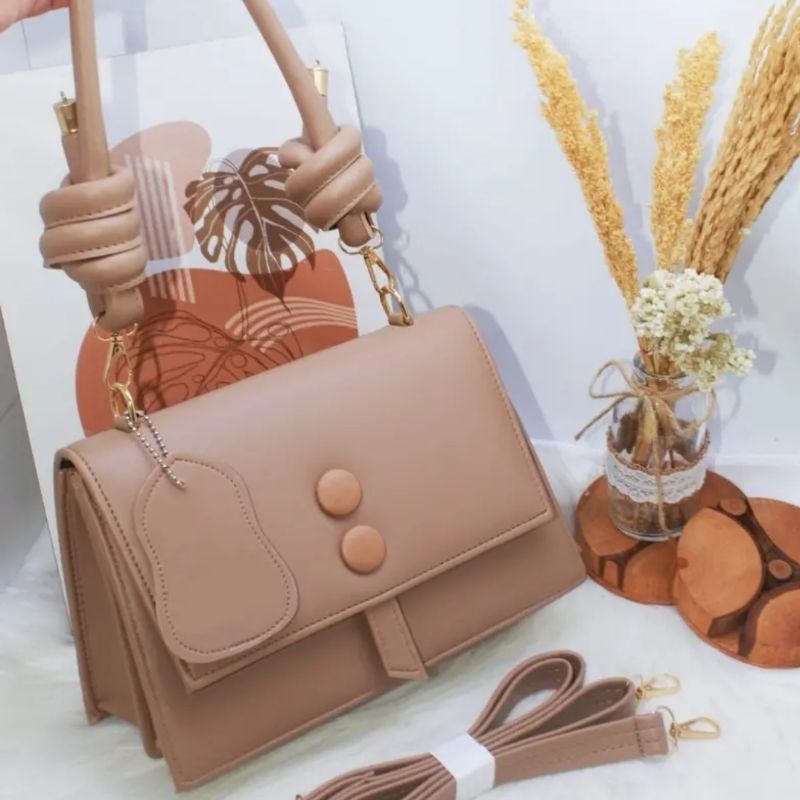 (COD)Tas Selempang Wanita Fashion Wanita Kekinian Snow Kancing Terbaru