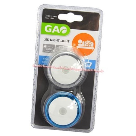 Gao Led Night Light 2pcs Set Lampu Tidur Led Memiliki Fitur Auto On Off Lampu Otomatis Menyala Dengan Sensor Cahaya