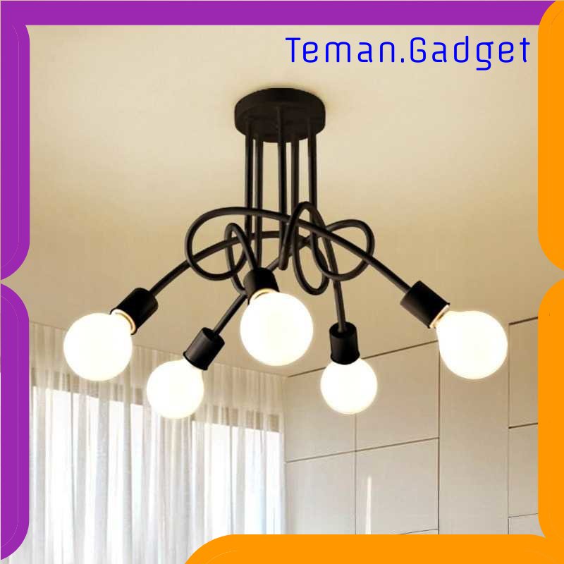 TG - LMP YUANFEN Fitting Lampu Plafon Minimalis Retro Style Cabang 5 E27 - CL02