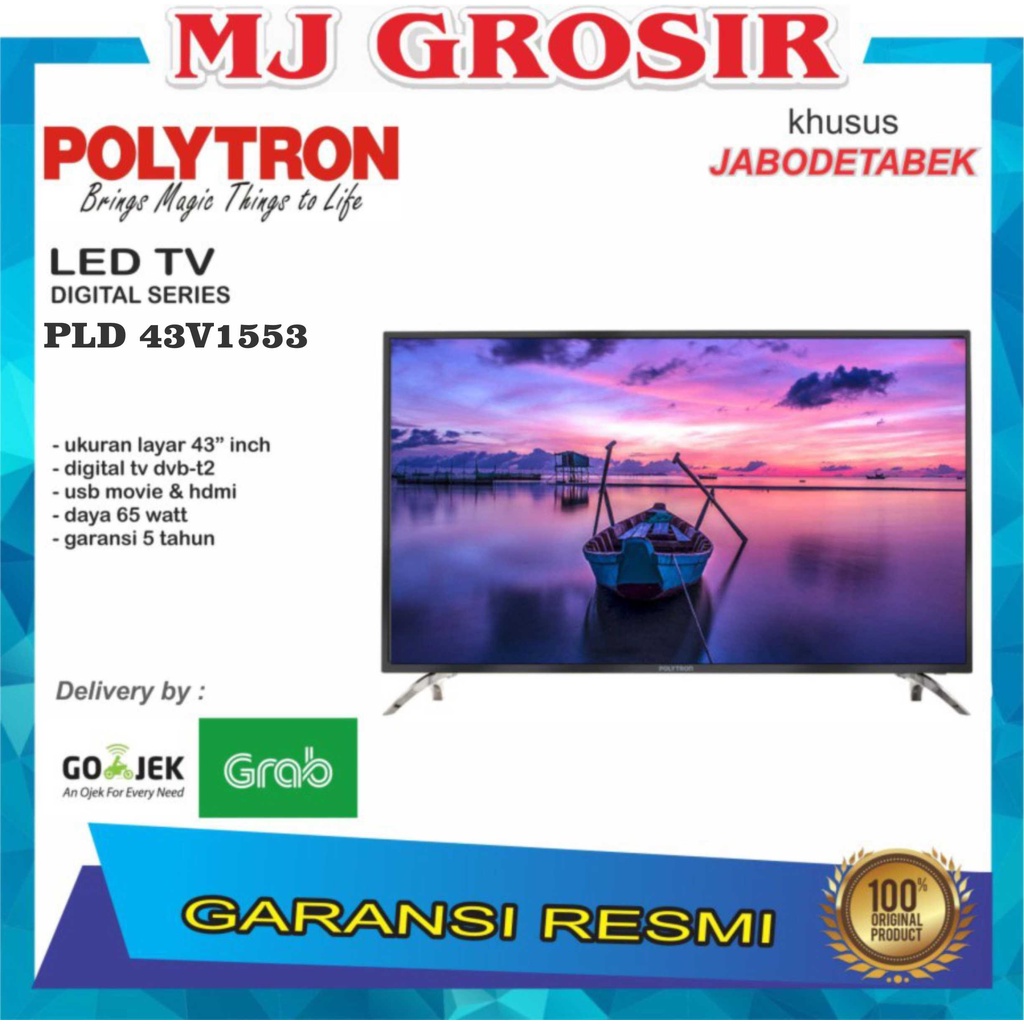 PROMO LED TV POLYTRON 43&quot; 43V1553 43 INCH USB MOVIE HD HDMI DIGITAL TV NEW