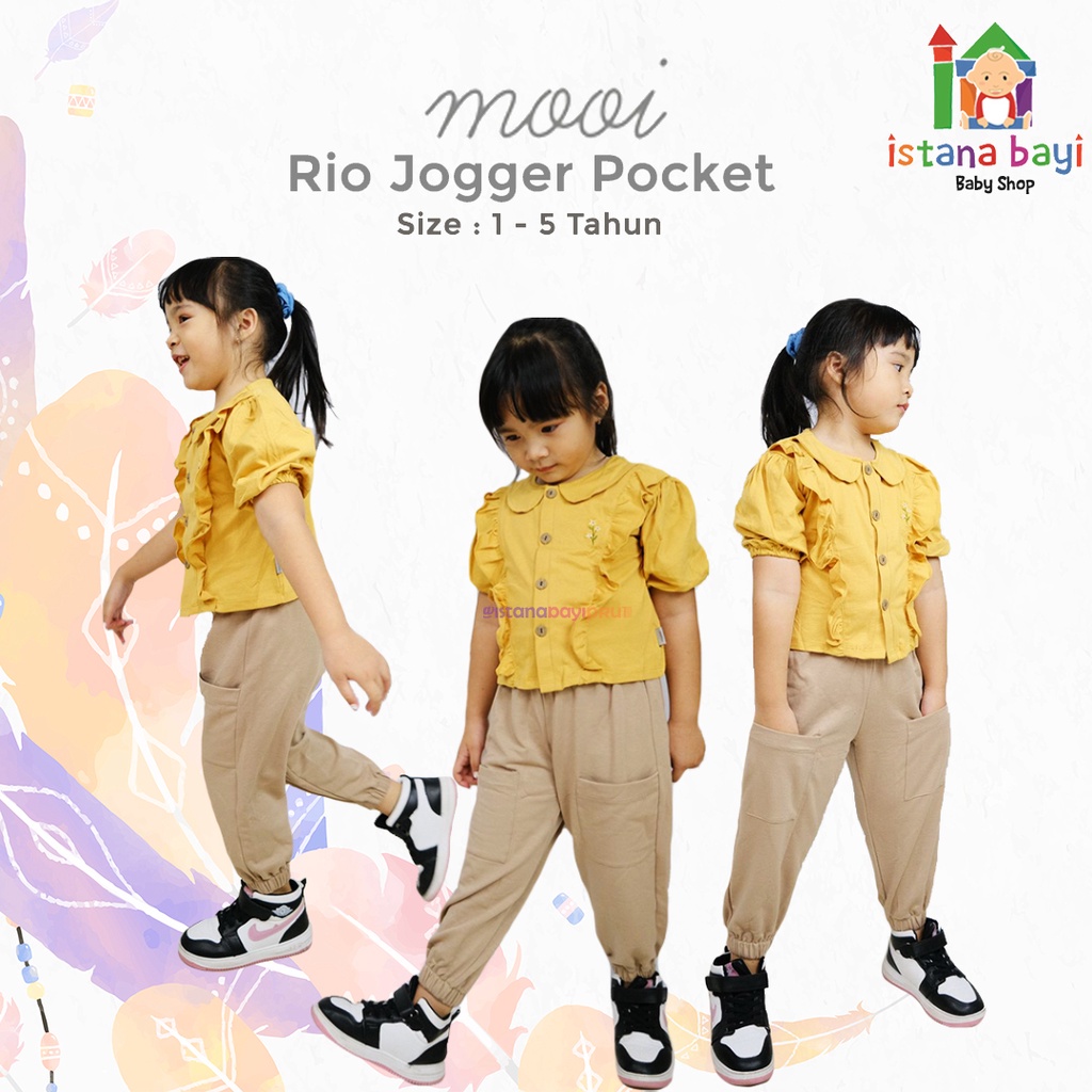Mooi Celana Jogger Anak Rio Jogger Pocket Pants / Celana Jogger Anak 1-5 Tahun